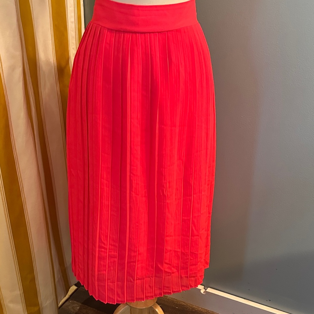 Banana Republic Vibrant Red A-Line Skirt